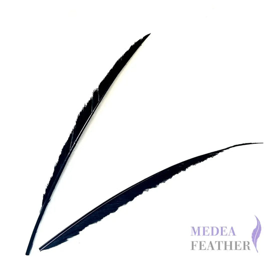 Black One-side Trimmed Ostrich Feather 40cm