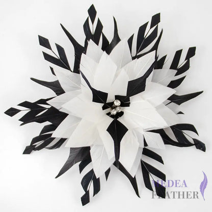 ’Classic Simplicity’/Handmade Feather Flower Mount With Diamond Decoration
