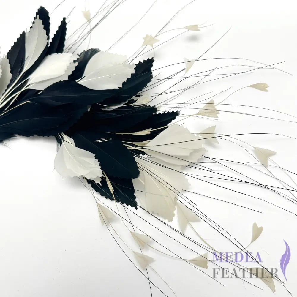 Colour Combined Zigzag Goose Feather Hat Mount Custom - Please add text below