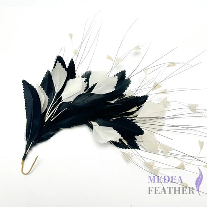 Colour Combined Zigzag Goose Feather Hat Mount Custom - Please add text below