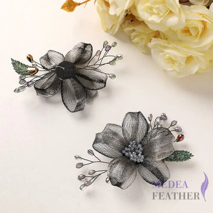 Copper Wire Bead Flower BF05 Gray
