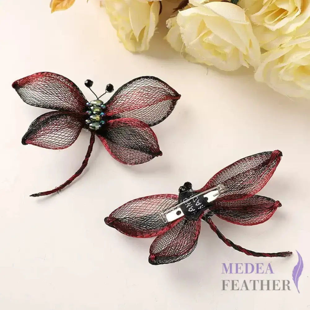 Copper Wire Bead Flower Dragonfly BF06