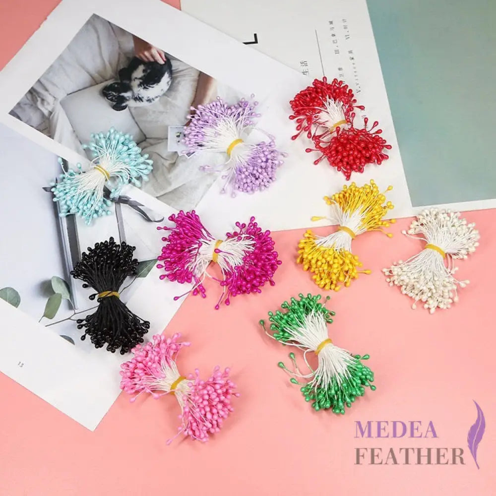 Cotton Flower Stamen with Plastic Head for Handcraft
