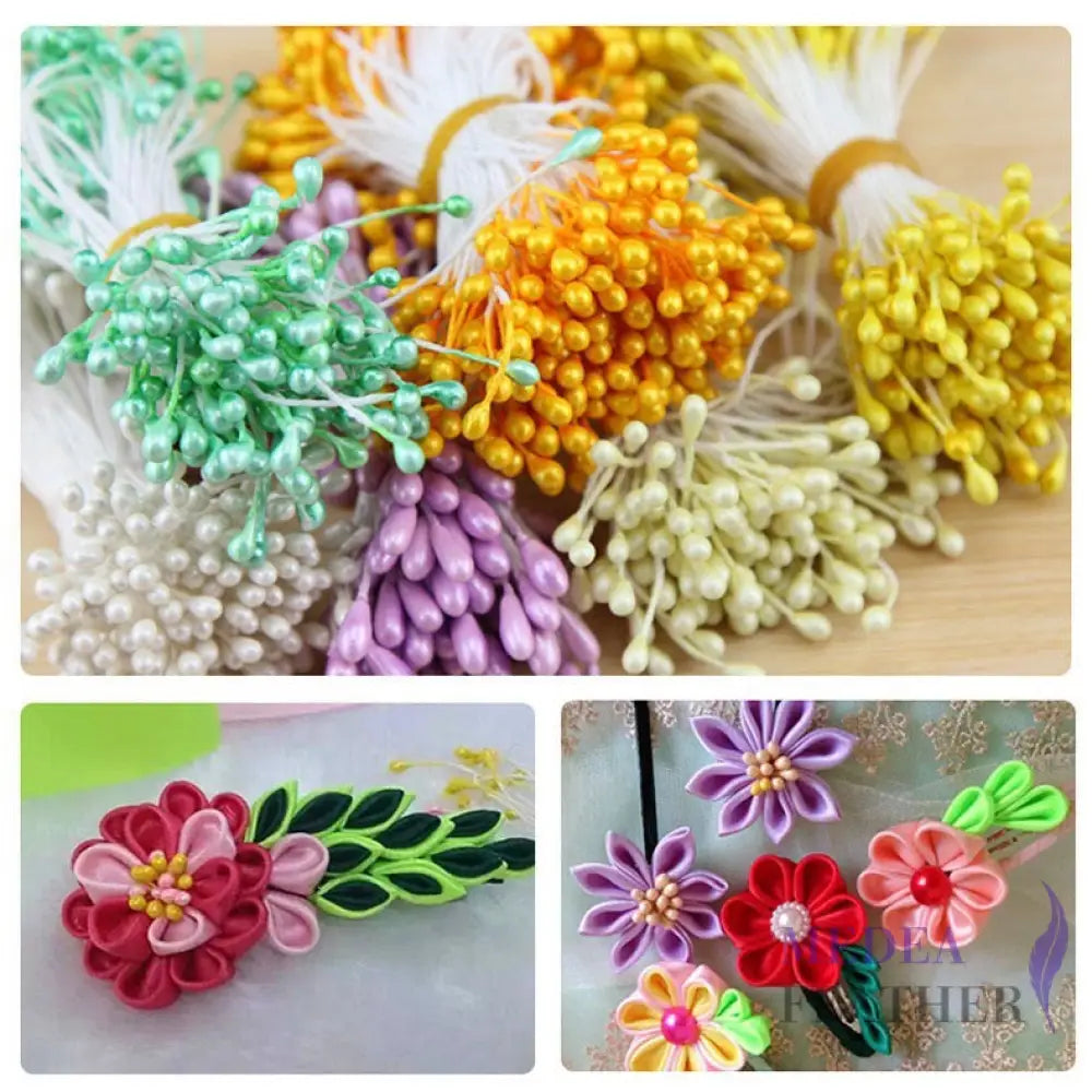 Cotton Flower Stamen with Plastic Head for Handcraft