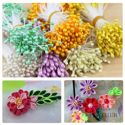 Cotton Flower Stamen with Plastic Head for Handcraft