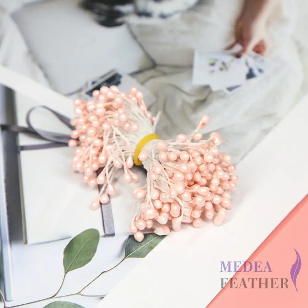 Cotton Flower Stamen with Plastic Head for Handcraft