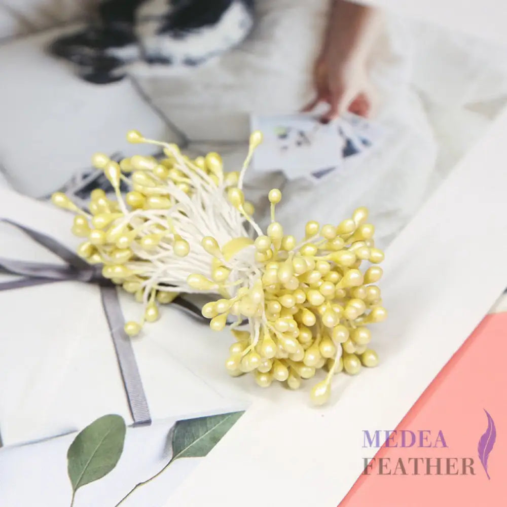 Cotton Flower Stamen with Plastic Head for Handcraft