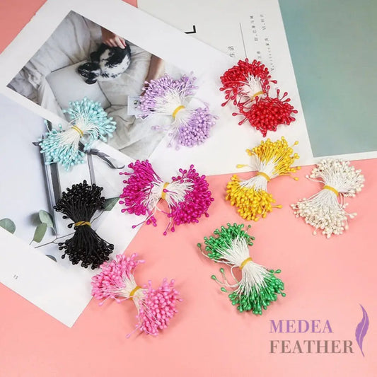 Cotton Flower Stamen with Plastic Head for Handcraft