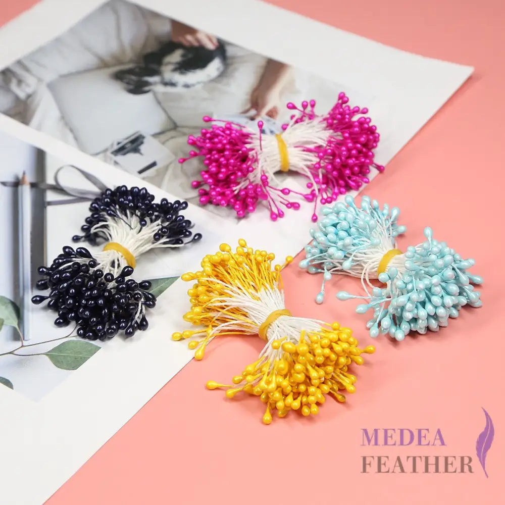 Cotton Flower Stamen with Plastic Head for Handcraft