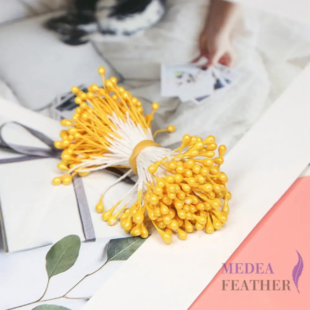 Cotton Flower Stamen with Plastic Head for Handcraft