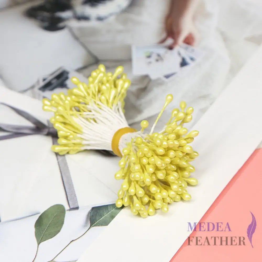 Cotton Flower Stamen with Plastic Head for Handcraft