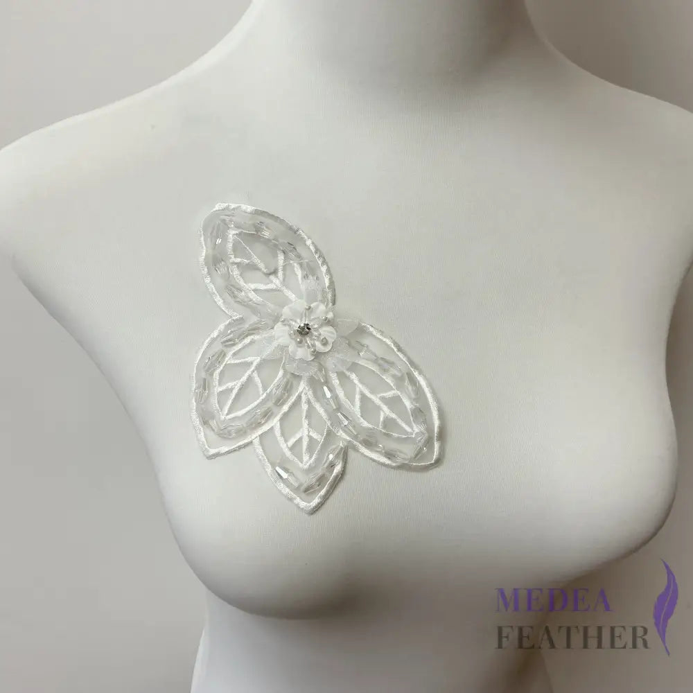 Crystal Embroidered Butterfly Lace Applique