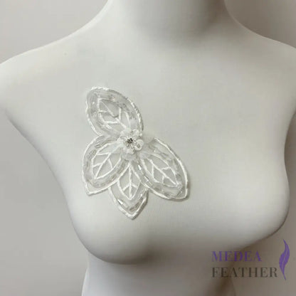 Crystal Embroidered Butterfly Lace Applique