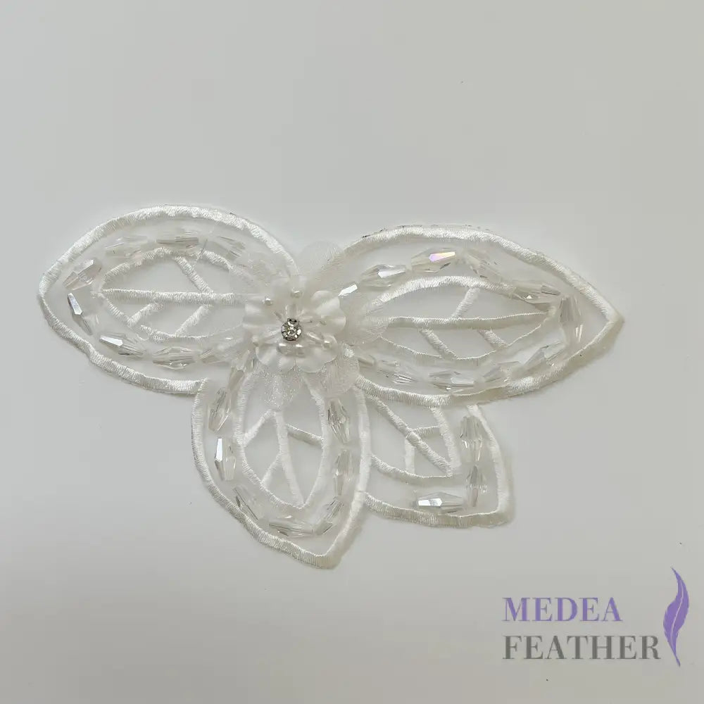 Crystal Embroidered Butterfly Lace Applique