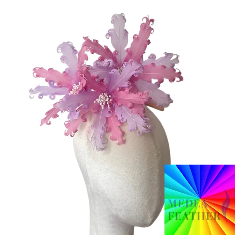Curled Goose Feather Flower DS26081201 - Custom-please add text below