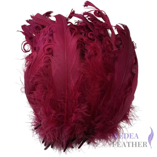 15 CM Curled Goose Feather 50 PCS SFGOOSE03 - #104 red plum