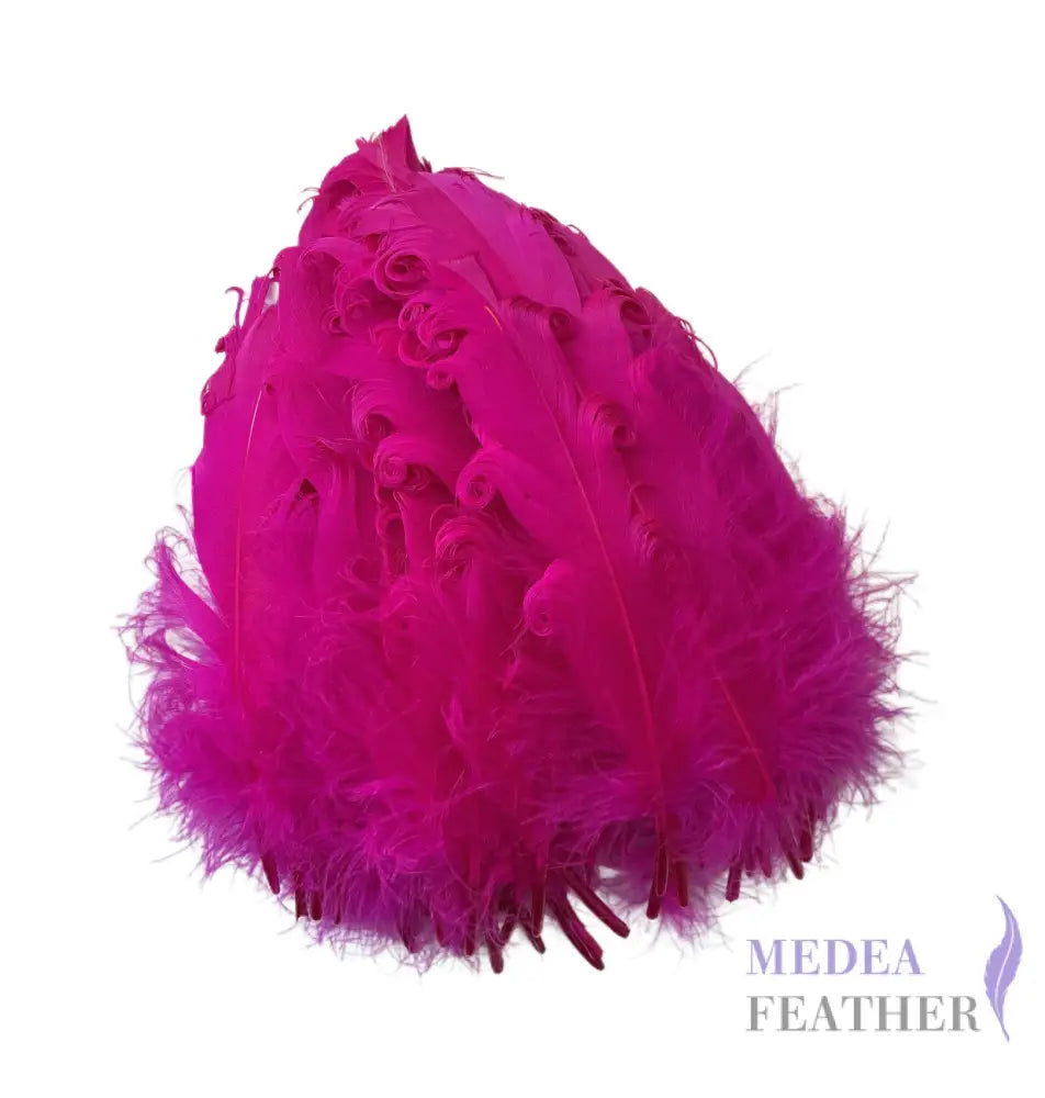 15 CM Curled Goose Feather 50 PCS SFGOOSE03 - #20 Barbie pink