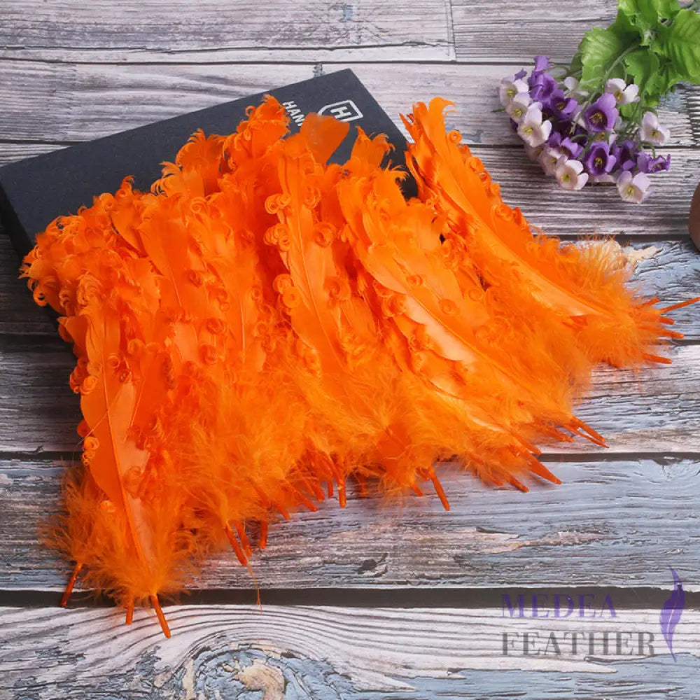 15 CM Curled Goose Feather 50 PCS SFGOOSE03 - #24 carrot