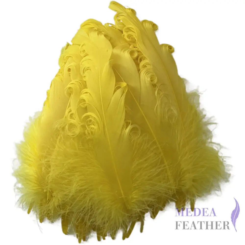 15 CM Curled Goose Feather 50 PCS SFGOOSE03 - #58 yellow