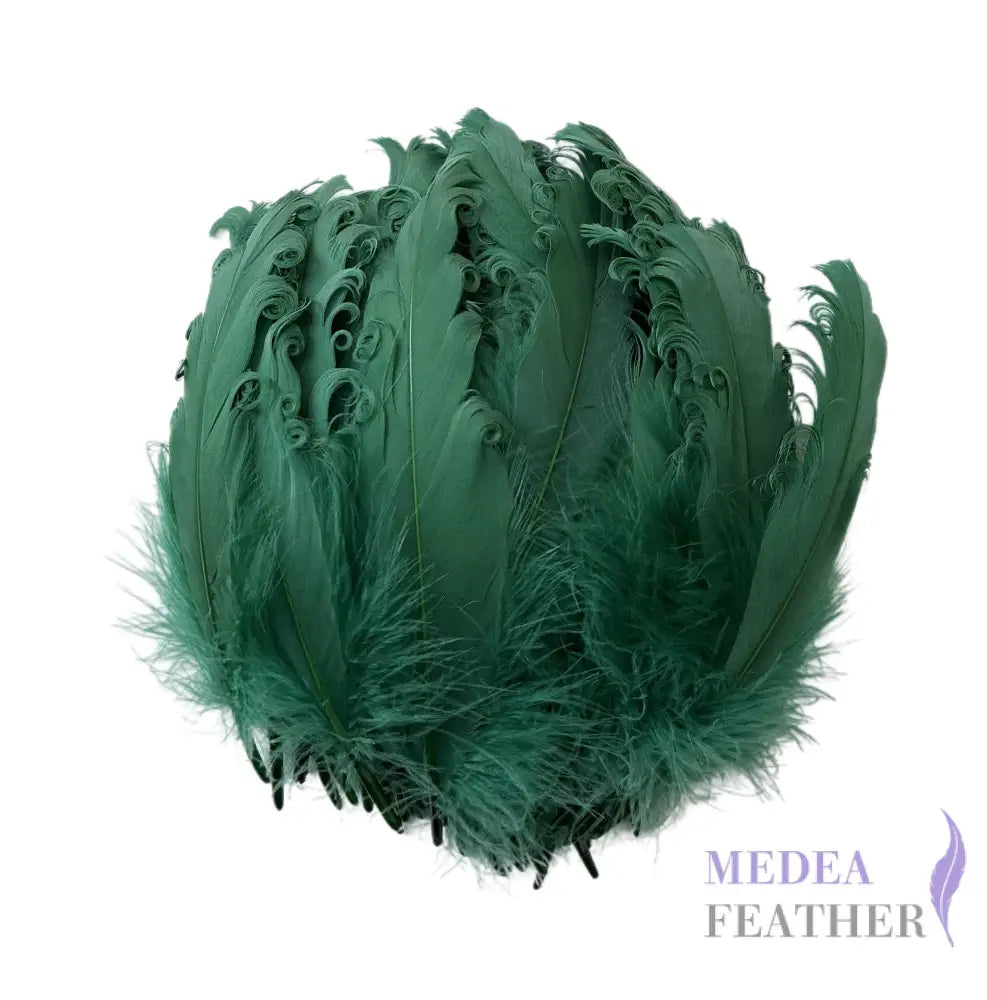 15 CM Curled Goose Feather 50 PCS SFGOOSE03 - #96 dark green