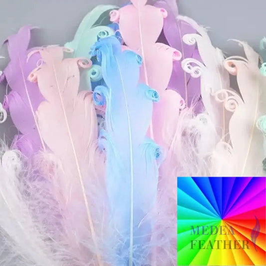 15 CM Curled Goose Feather 50 PCS SFGOOSE03 - Custom - Please add text below
