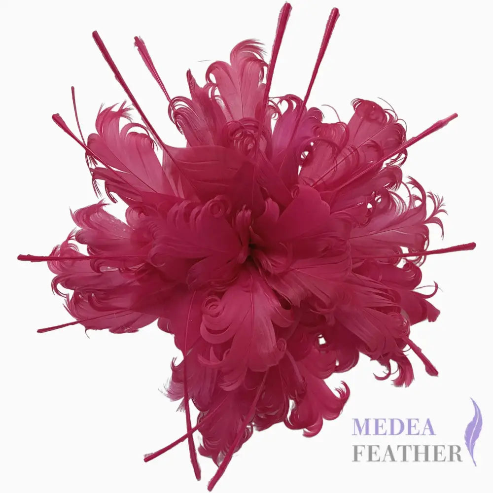 Curly Goose Feather Flower FM416 - #101 Fandango pink