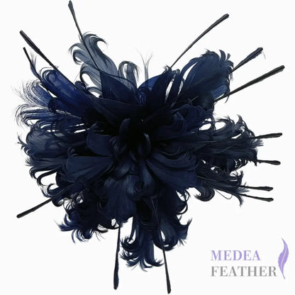 Curly Goose Feather Flower FM416 - #65 navy