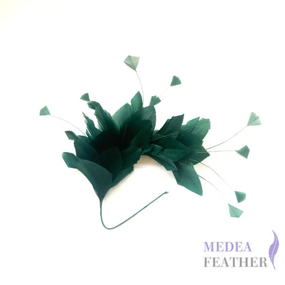 Diamond Coque & Goose Feather Flower Mount FM082 #96 dark green