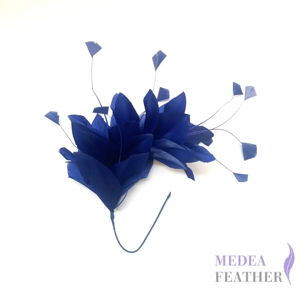 Diamond Coque & Goose Feather Flower Mount FM082 #67 royal blue