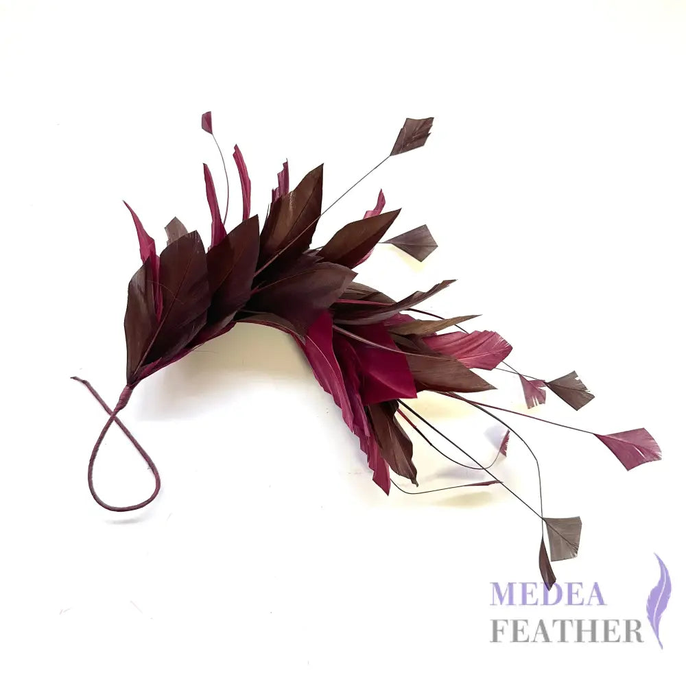 Diamond Coque & Goose Feather Flower Mount FM082 66 Cub & 35 raspherry radiance