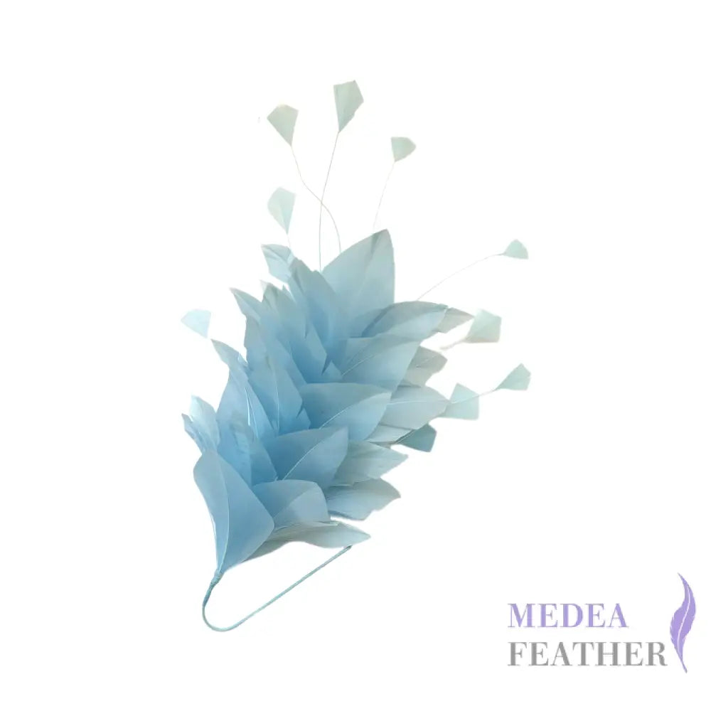 Diamond Coque & Goose Feather Flower Mount FM082 #80 baby blue