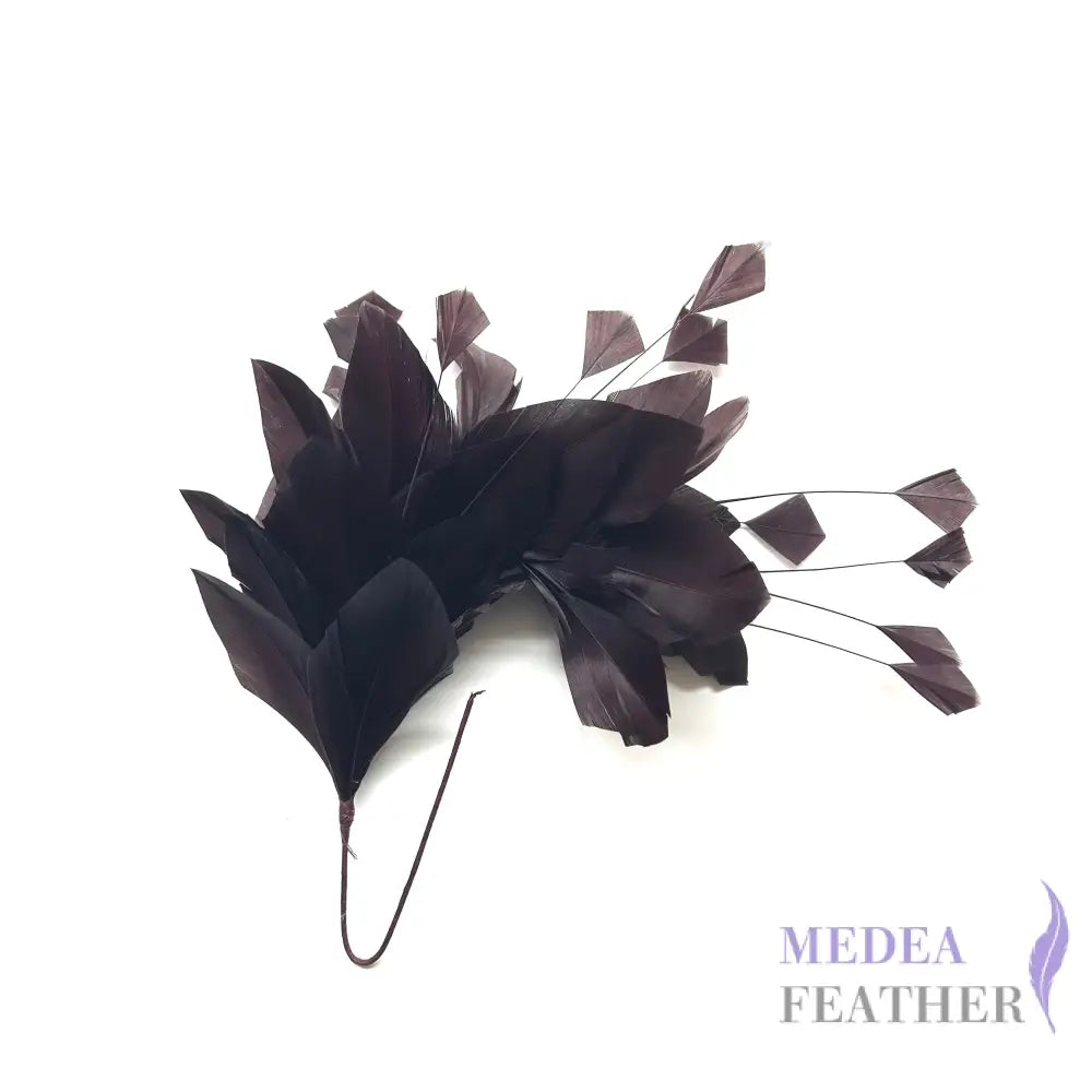 Diamond Coque & Goose Feather Mount for Millinery & Fascinator Making - FM082