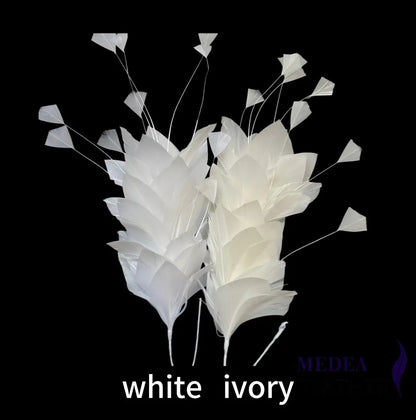 Diamond Coque & Goose Feather Mount for Millinery & Fascinator Making - FM082