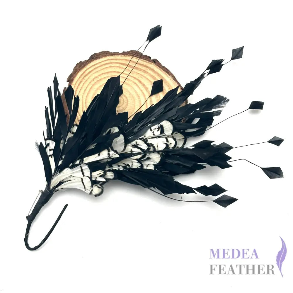 Diamond cut Coque Feather and Pheasant Feather Mount Custom - Please add text below