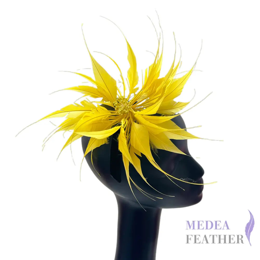 Diamond Cut Goose Feather Mount #58 yellow