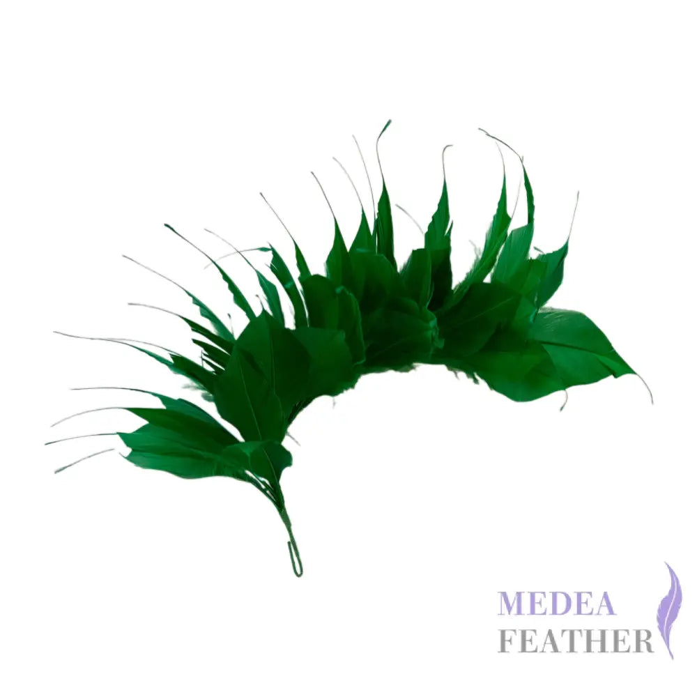 Diamond-shaped Goose Feather Wired Hat Mount DS260219 #70 bright green