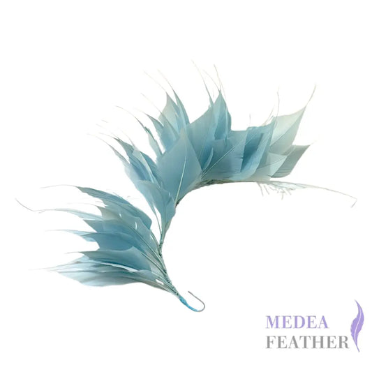 Diamond-shaped Goose Feather Wired Hat Mount DS260219 #80 baby blue