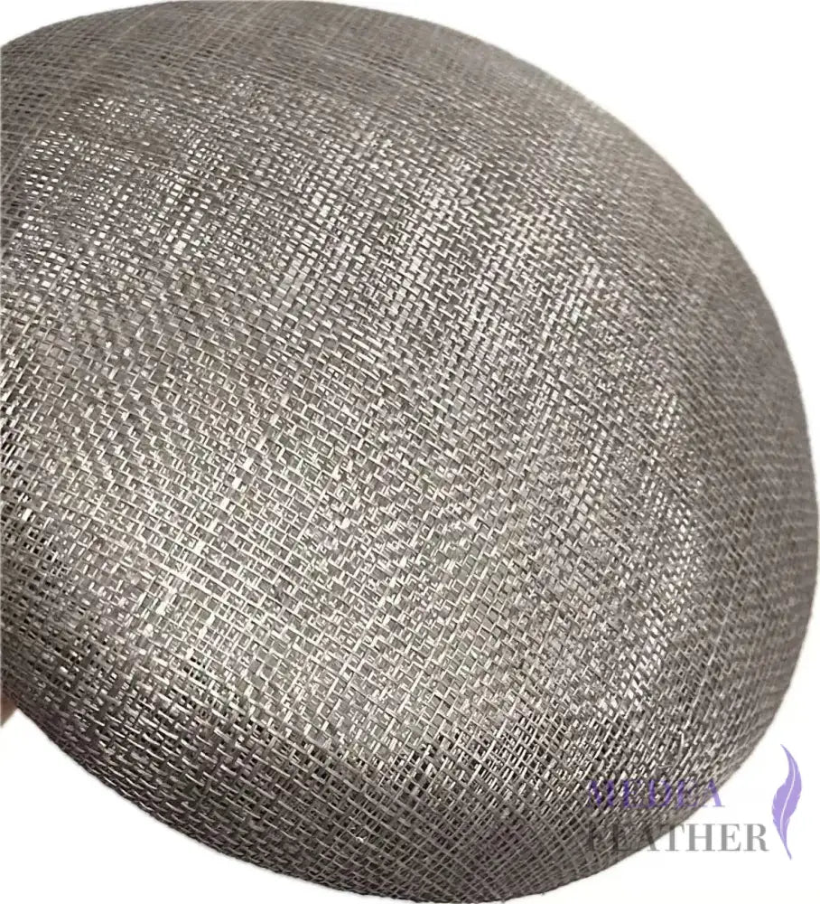 15cm Sinamay Button Fascinator Base Grey ready-to-ship