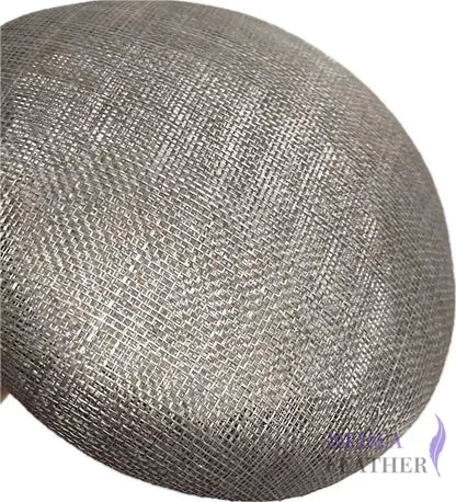 15cm Sinamay Button Fascinator Base Grey ready-to-ship