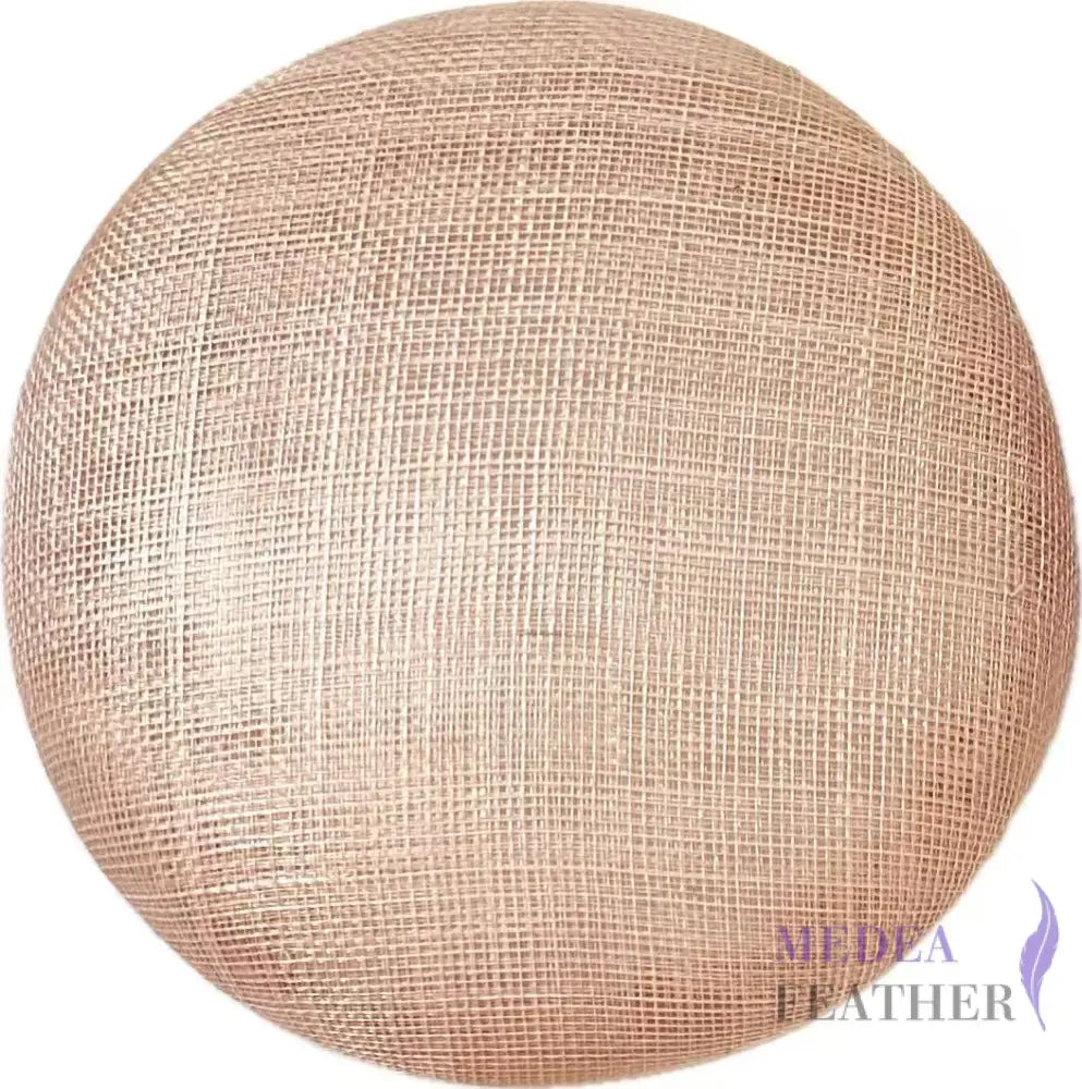 15cm Sinamay Button Fascinator Base Light Peach ready-to-ship