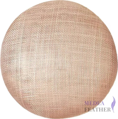 15cm Sinamay Button Fascinator Base Light Peach ready-to-ship