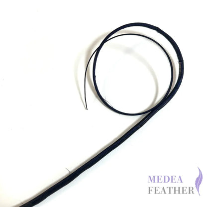Double Loop Curved Ostrich Feather Quill - #03 black