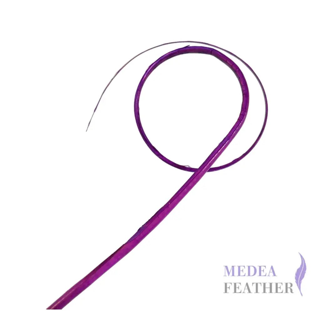 Double Loop Curved Ostrich Feather Quill - #105 bright violet