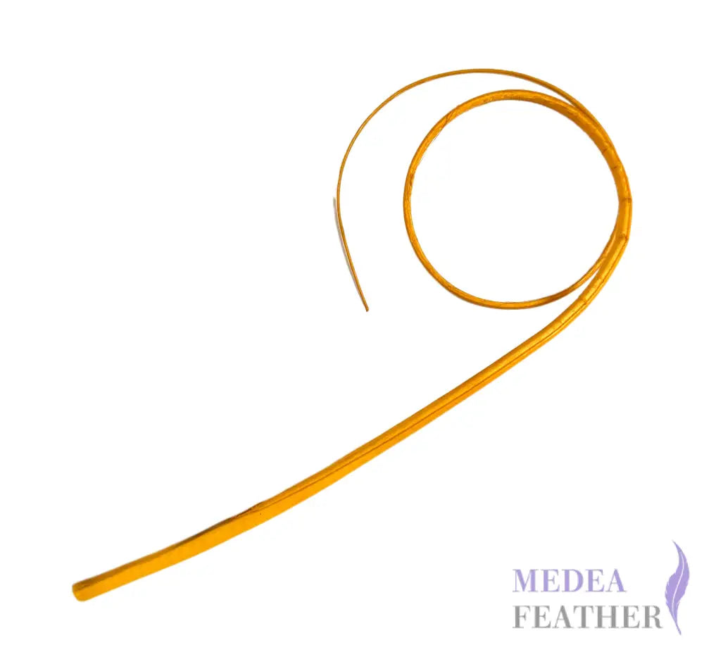 Double Loop Curved Ostrich Feather Quill - #25 saffron