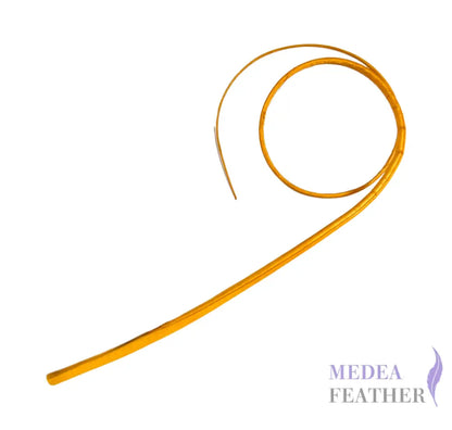 Double Loop Curved Ostrich Feather Quill - #25 saffron