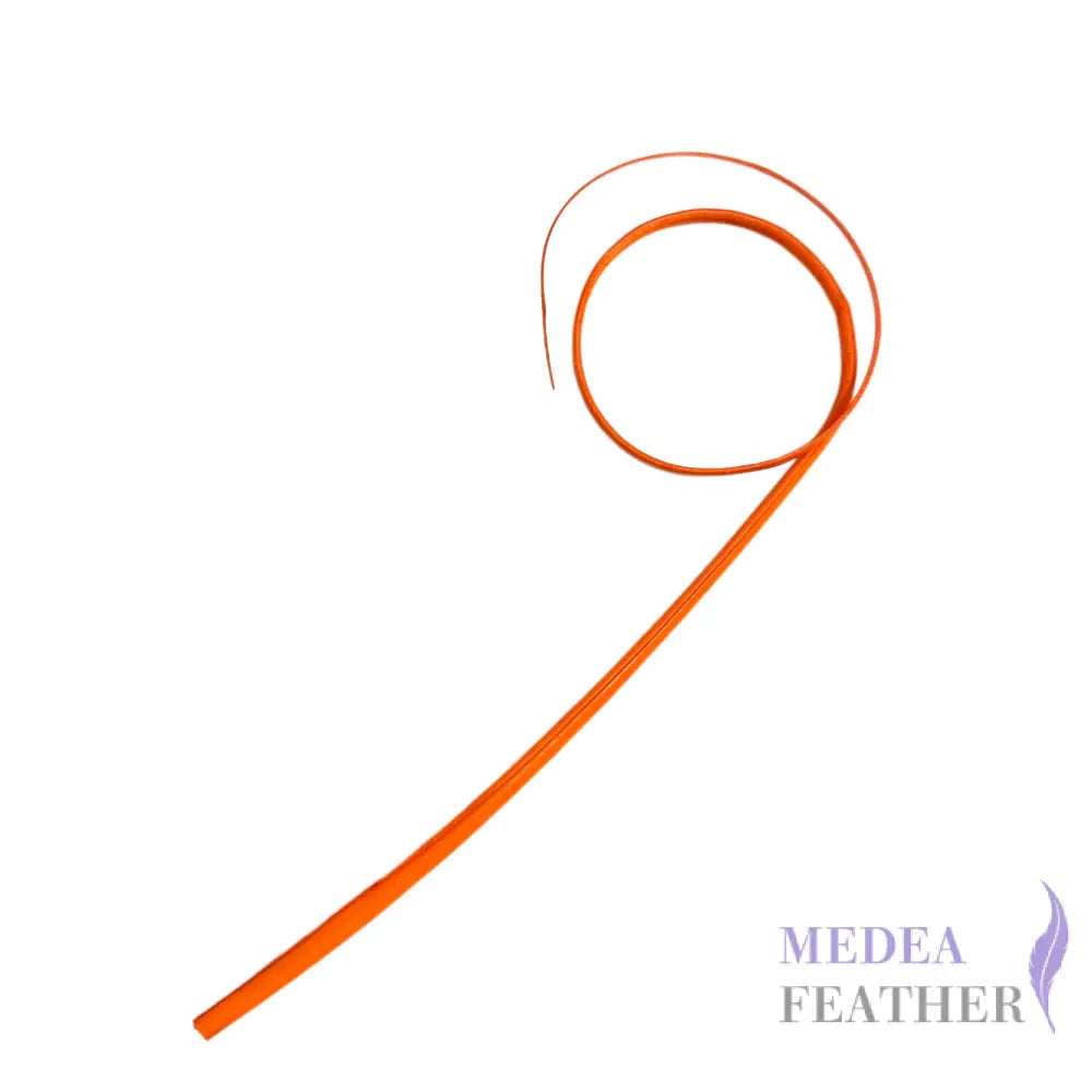 Double Loop Curved Ostrich Feather Quill - #26 orange