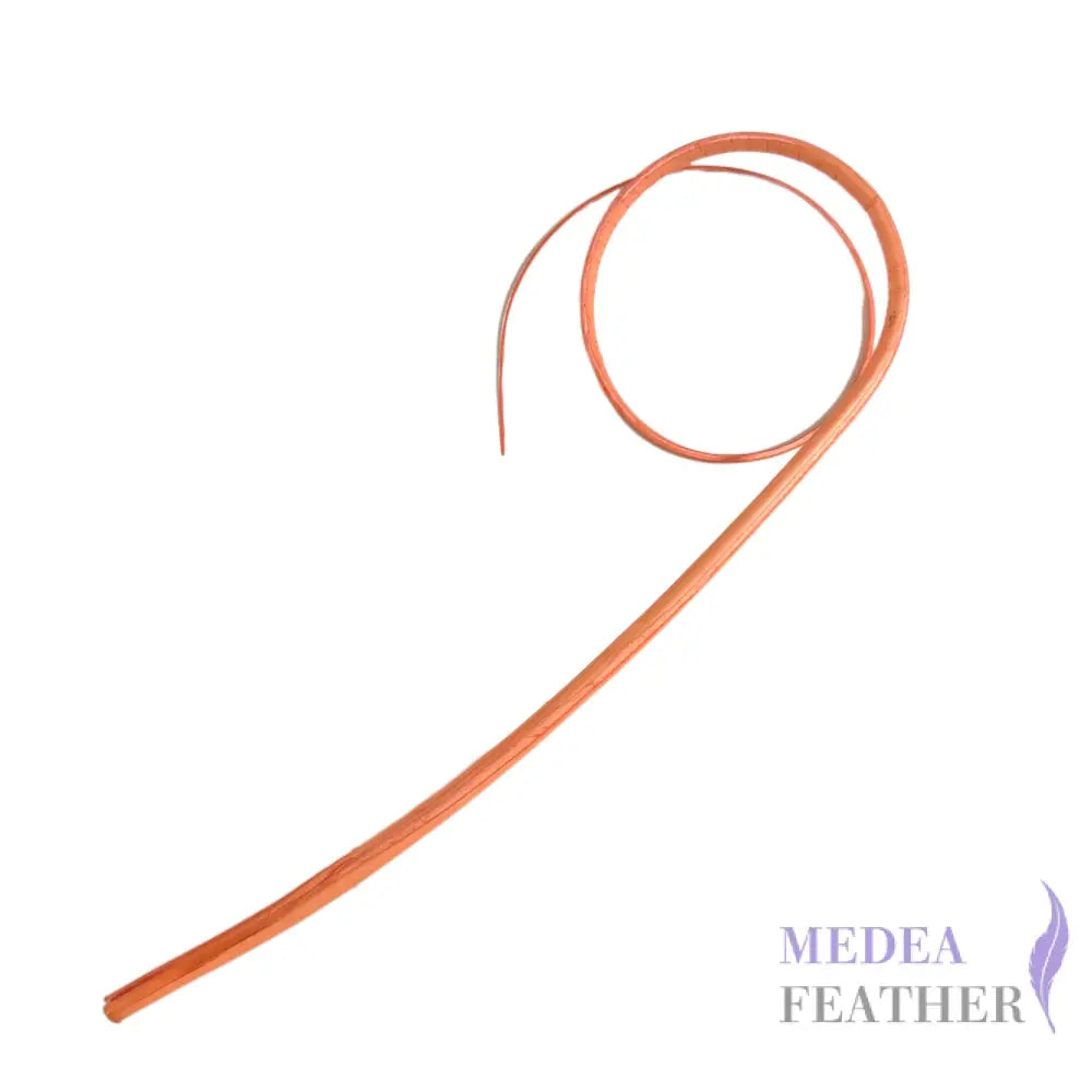 Double Loop Curved Ostrich Feather Quill - #32 coral rose