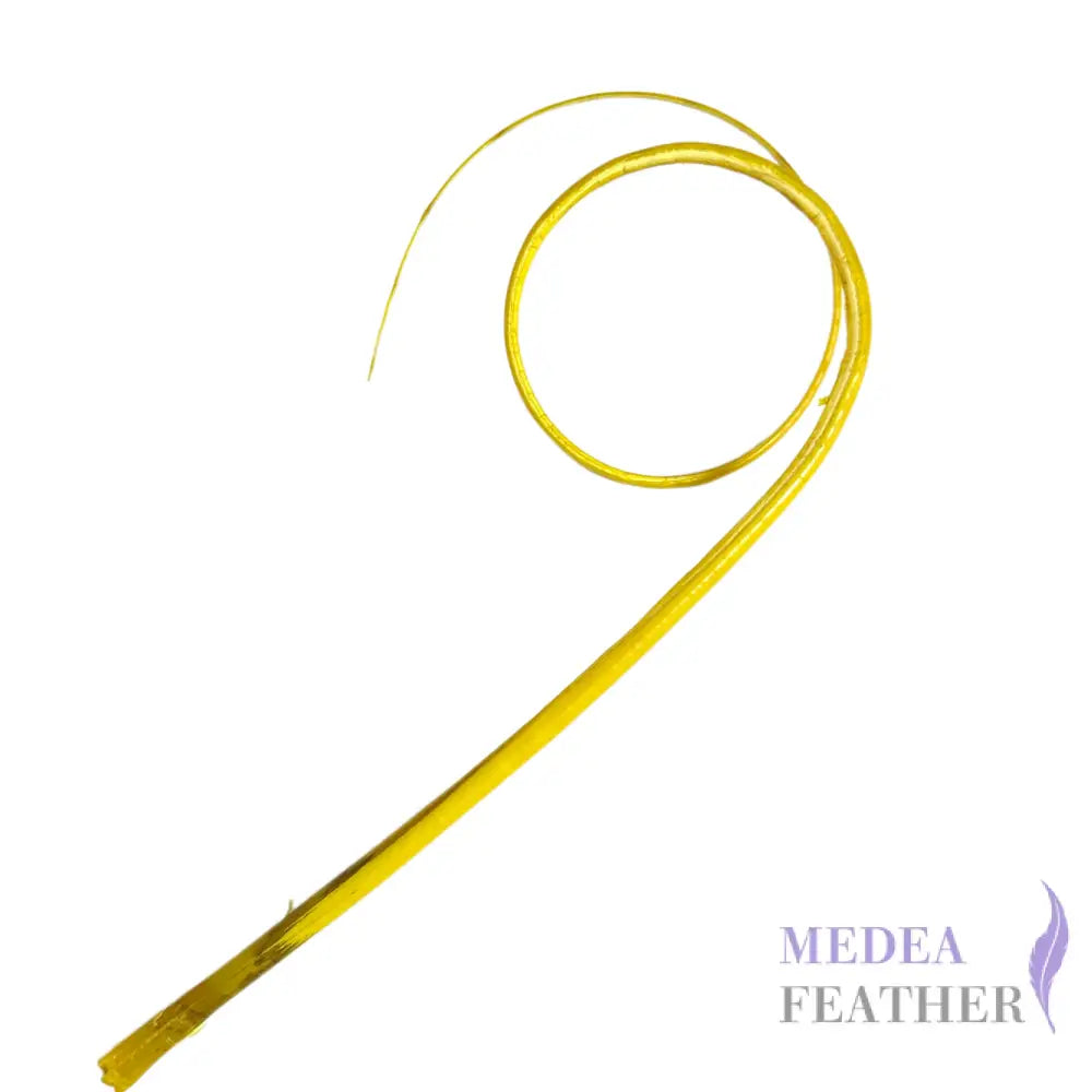 Double Loop Curved Ostrich Feather Quill - #58 yellow
