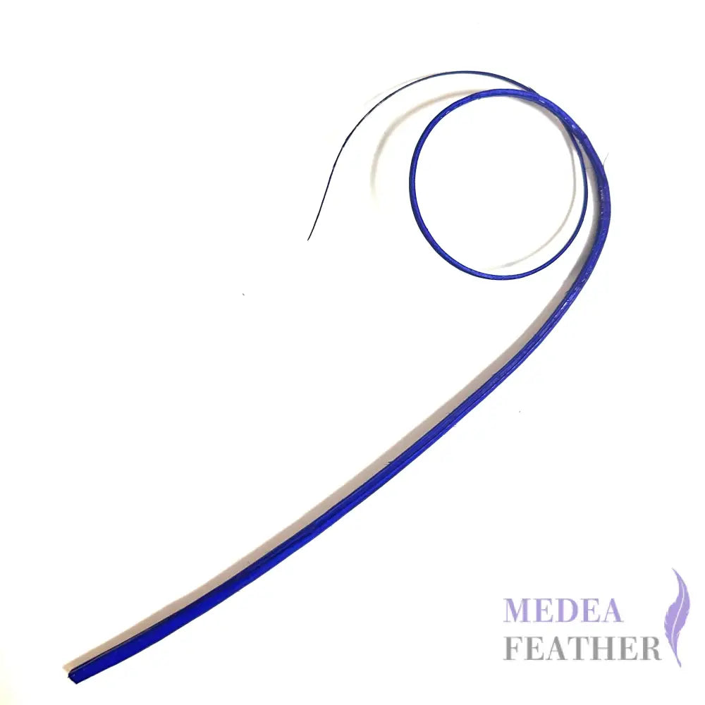 Double Loop Curved Ostrich Feather Quill - #67 royal blue
