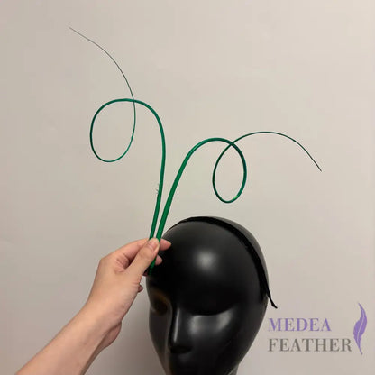Double Loop Curved Ostrich Feather Quill